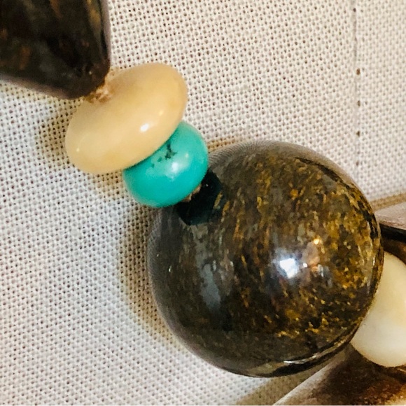 Vintage Simon Sebbag Designer Silver Turquoise Stone Necklace RARE - Picture 8 of 17